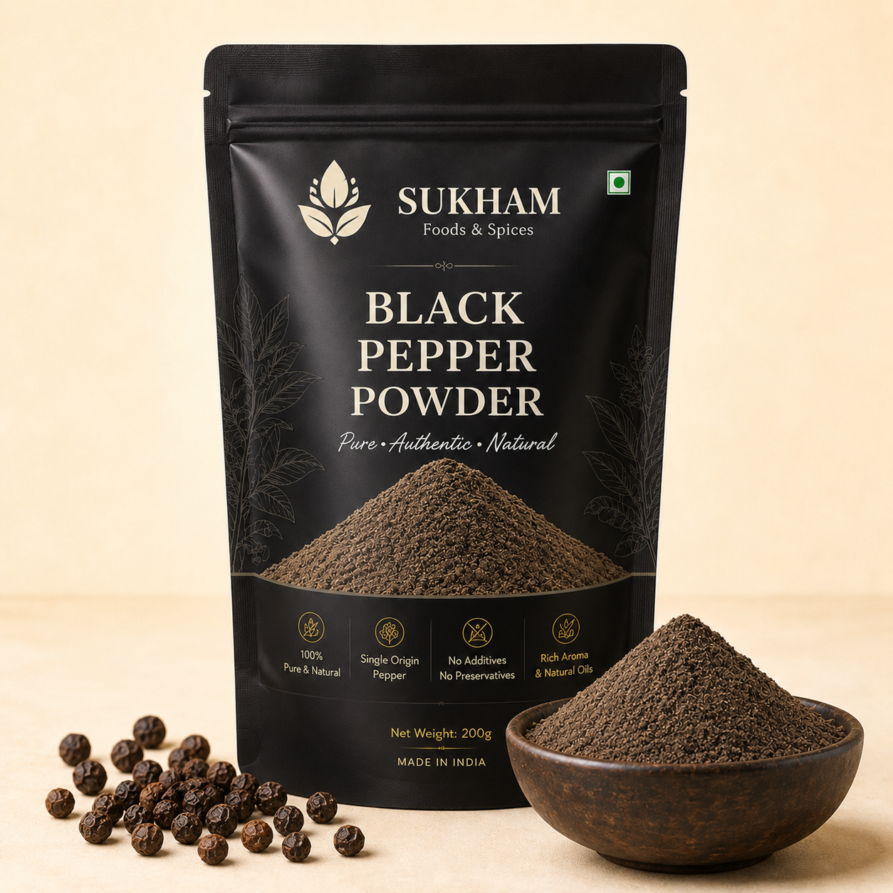 Sukham Black Pepper Powder pack